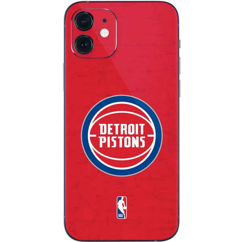 NBA Detroit Pistons Distressed iPhone 12 Mini Skin