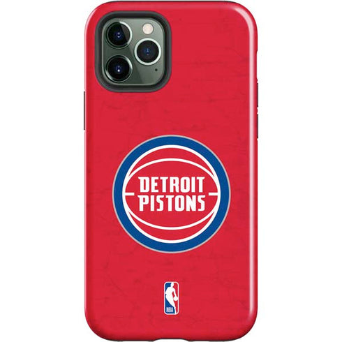 NBA Detroit Pistons Distressed iPhone 12 Pro Impact Case