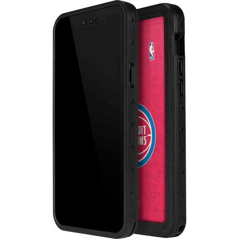 NBA Detroit Pistons Distressed iPhone 12 Pro Waterproof Case