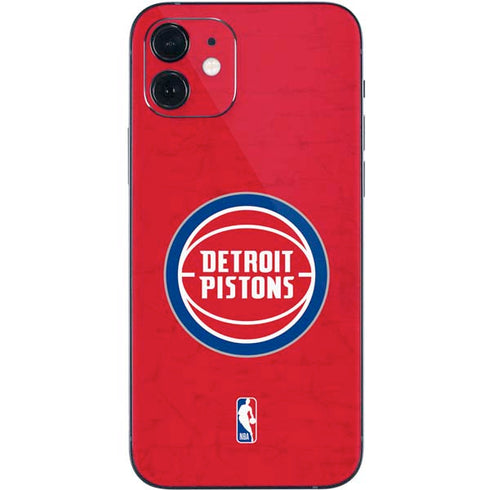 NBA Detroit Pistons Distressed iPhone 12 Skin
