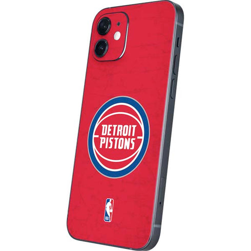 NBA Detroit Pistons Distressed iPhone 12 Skin
