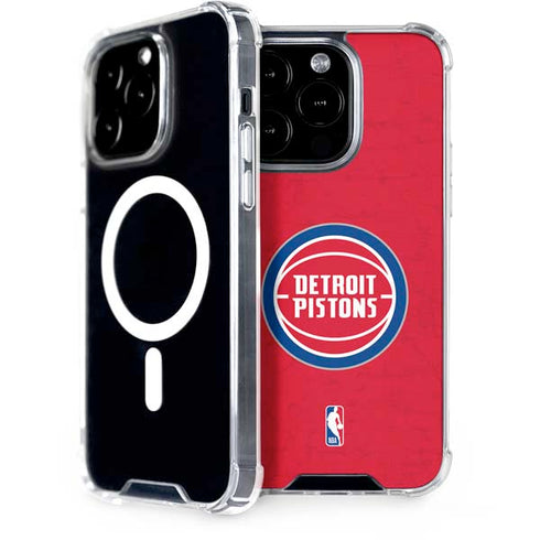 NBA Detroit Pistons Distressed iPhone 13 Pro MagSafe Case