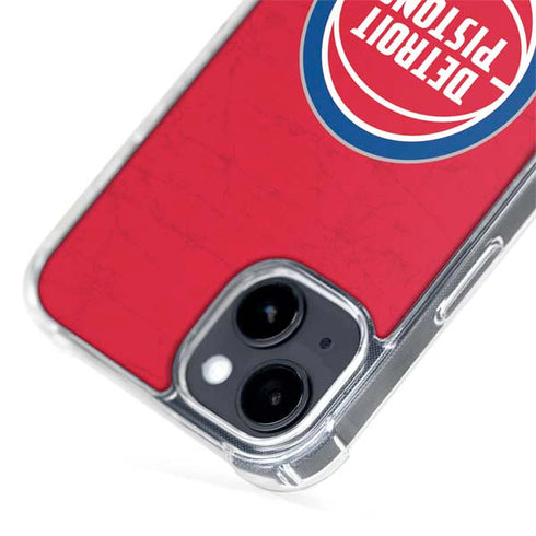 NBA Detroit Pistons Distressed iPhone 14 MagSafe Case
