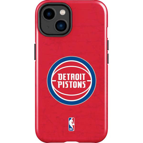 NBA Detroit Pistons Distressed iPhone 14 Plus Impact Case