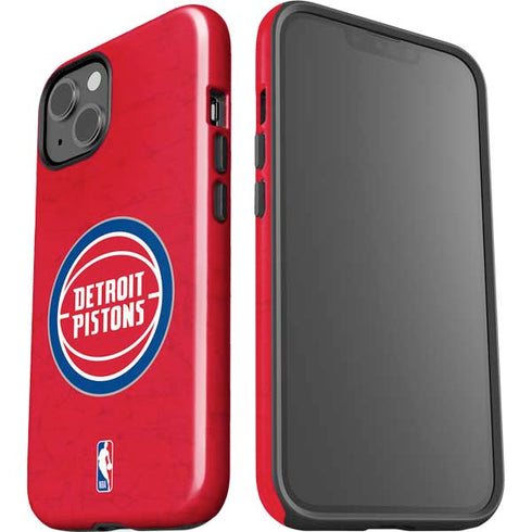 NBA Detroit Pistons Distressed iPhone 14 Plus Impact Case