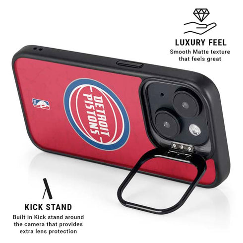 NBA Detroit Pistons Distressed iPhone 14 Plus Kickstand Case