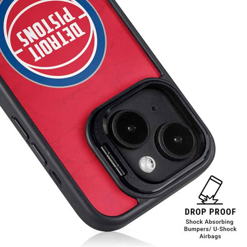 NBA Detroit Pistons Distressed iPhone 14 Plus Kickstand Case