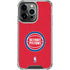 NBA Detroit Pistons Distressed iPhone 14 Pro Clear Case