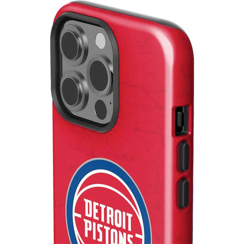 NBA Detroit Pistons Distressed iPhone 14 Pro Impact Case