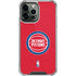 NBA Detroit Pistons Distressed iPhone 14 Pro Max Clear Case