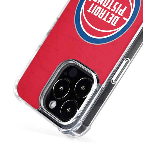 NBA Detroit Pistons Distressed iPhone 14 Pro Max MagSafe Case