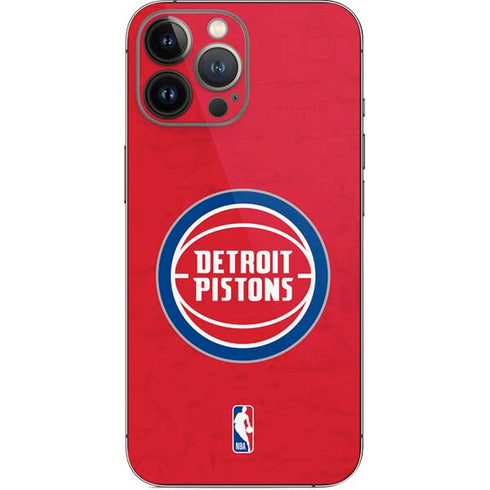 NBA Detroit Pistons Distressed iPhone 14 Pro Max Skin