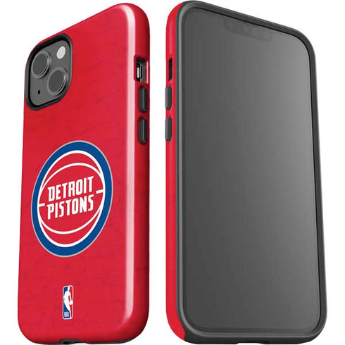 NBA Detroit Pistons Distressed iPhone 15 Impact Case