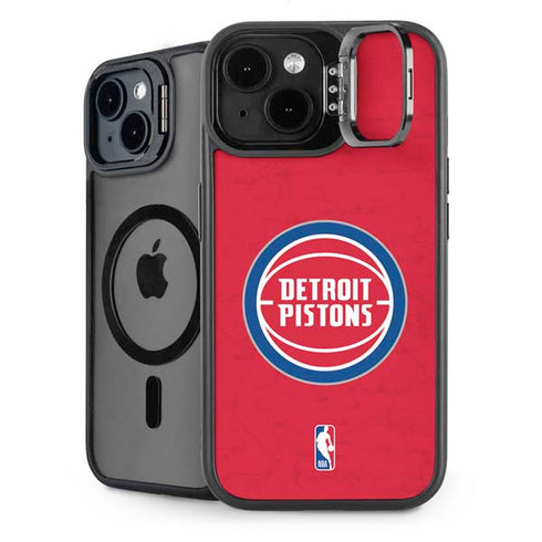 NBA Detroit Pistons Distressed iPhone 15 Plus Kickstand Case