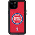 NBA Detroit Pistons Distressed iPhone 15 Plus Waterproof Case