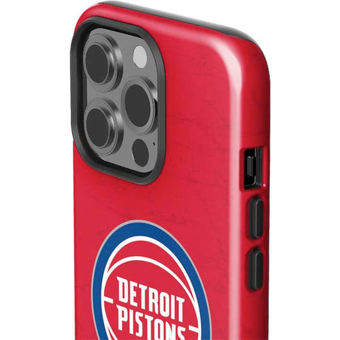 NBA Detroit Pistons Distressed iPhone 15 Pro Impact Case