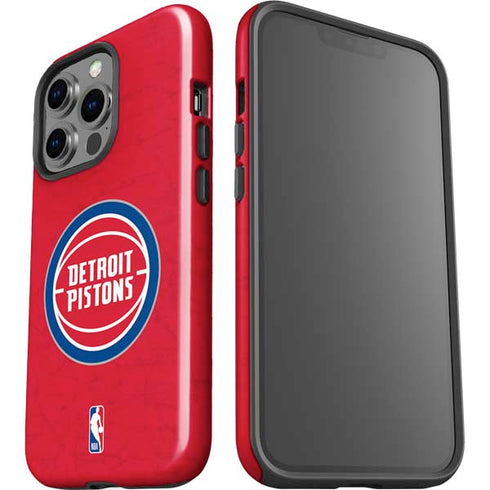 NBA Detroit Pistons Distressed iPhone 15 Pro Impact Case