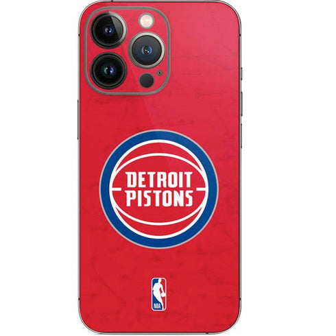 NBA Detroit Pistons Distressed iPhone 15 Pro Skin