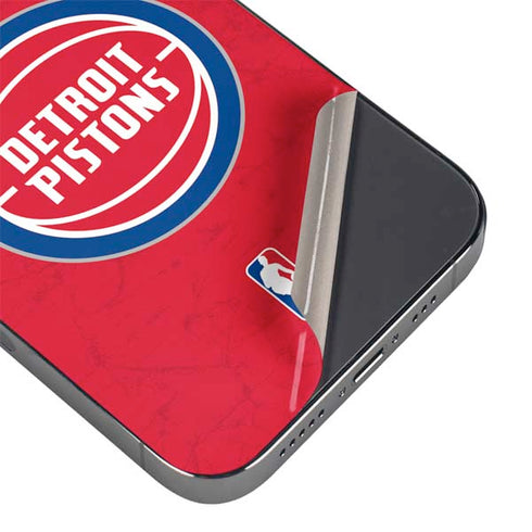 NBA Detroit Pistons Distressed iPhone 15 Pro Skin