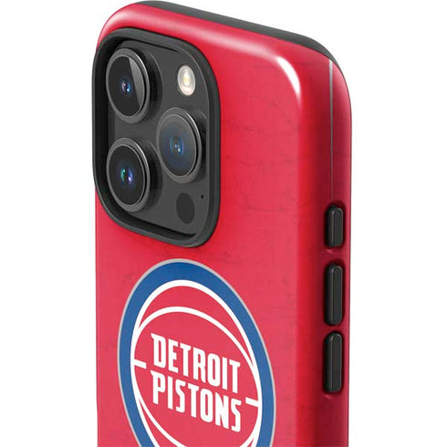 NBA Detroit Pistons Distressed iPhone 16 Pro Impact Case