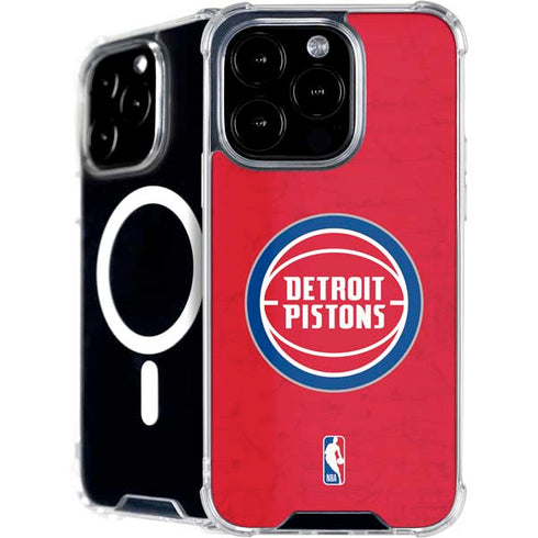 NBA Detroit Pistons Distressed iPhone 16 Pro Max MagSafe Case