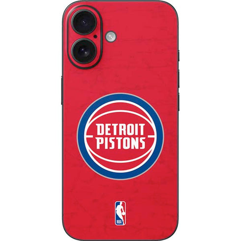 NBA Detroit Pistons Distressed iPhone 16 Skin