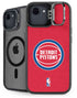 NBA Detroit Pistons Distressed iPhone 16e Kickstand Case
