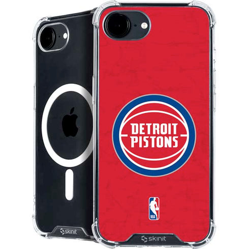 NBA Detroit Pistons Distressed iPhone 16e MagSafe Case