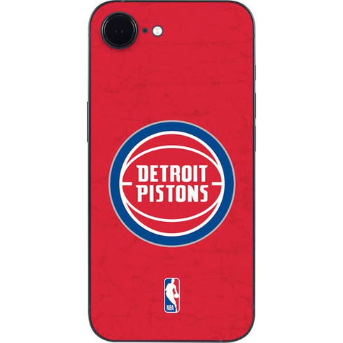 NBA Detroit Pistons Distressed iPhone 16e Skin