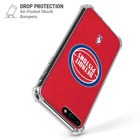 NBA Detroit Pistons Distressed iPhone 7/8 Plus Clear Case