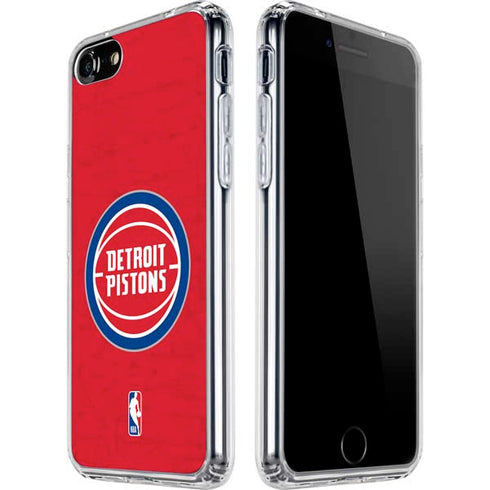 NBA Detroit Pistons Distressed iPhone SE (2nd & 3rd Gen) Clear Case