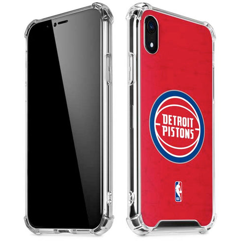 NBA Detroit Pistons Distressed iPhone XR Clear Case