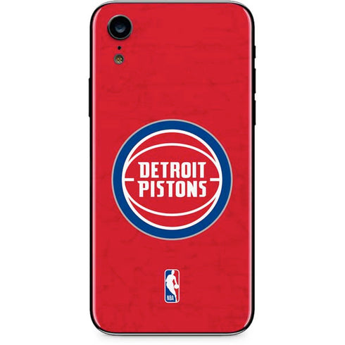NBA Detroit Pistons Distressed iPhone XR Skin