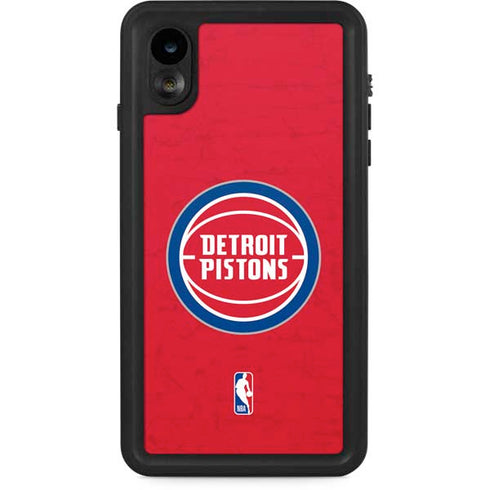 NBA Detroit Pistons Distressed iPhone XR Waterproof Case