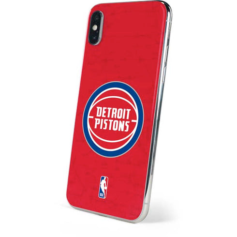 NBA Detroit Pistons Distressed iPhone XS Skin