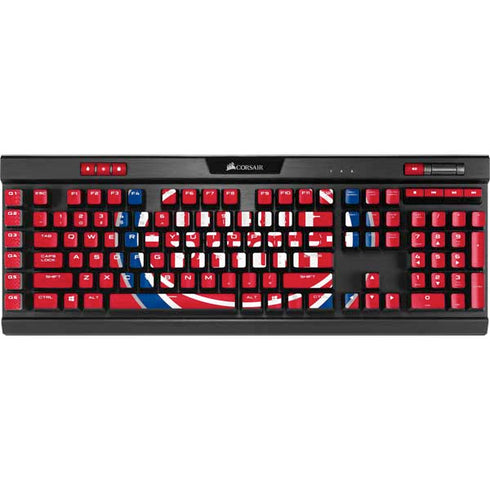 NBA Detroit Pistons Distressed K95 RGB PLATINUM Mechanical Gaming Keyboard Skin