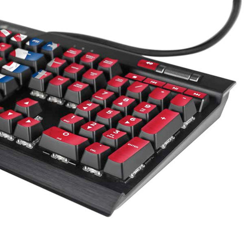 NBA Detroit Pistons Distressed K95 RGB PLATINUM Mechanical Gaming Keyboard Skin