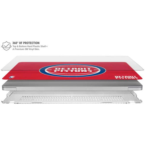 NBA Detroit Pistons Distressed MacBook Air 15in (2023-2025) Case plus Skin