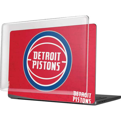 NBA Detroit Pistons Distressed MacBook Pro 14in (2021-24) Case plus Skin