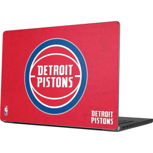 NBA Detroit Pistons Distressed MacBook Pro 14in (2021-24) Skin