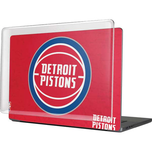 NBA Detroit Pistons Distressed MacBook Pro 16in (2021-25) Case plus Skin