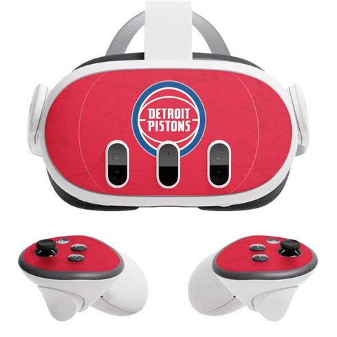 NBA Detroit Pistons Distressed Meta Quest 3 Skin