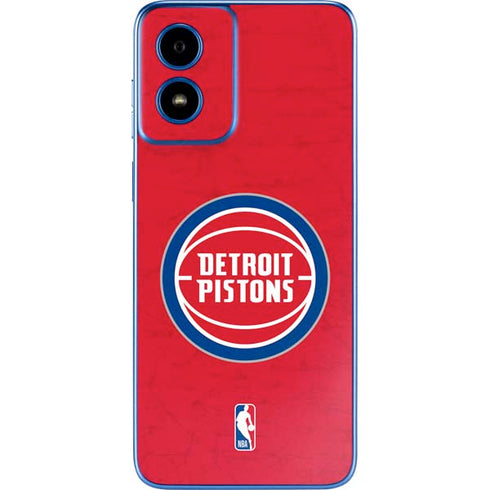 NBA Detroit Pistons Distressed Moto G Play 4G (2024) Skin