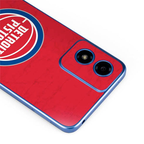 NBA Detroit Pistons Distressed Moto G Play 4G (2024) Skin