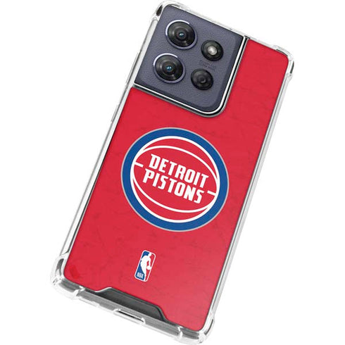 NBA Detroit Pistons Distressed Moto G Play 5G (2025) Clear Case