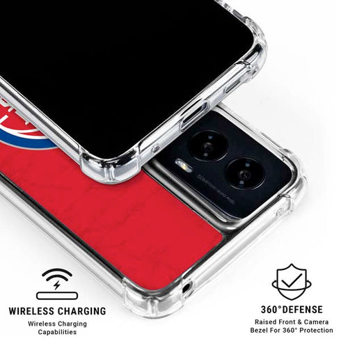 NBA Detroit Pistons Distressed Moto G Power 5G (2024) Clear Case