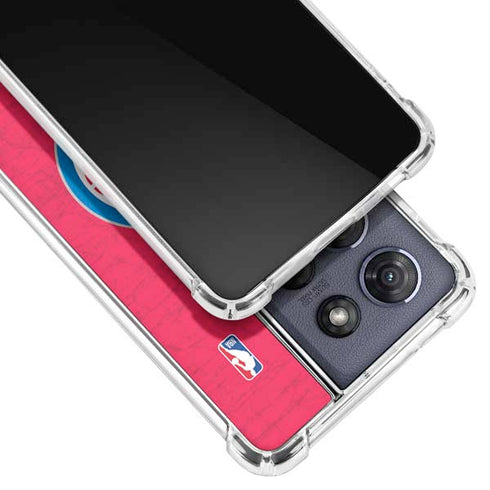 NBA Detroit Pistons Distressed Moto G Stylus 5G (2025) Clear Case