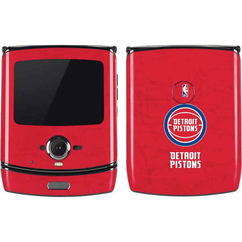 NBA Detroit Pistons Distressed Motorola RAZR Skin