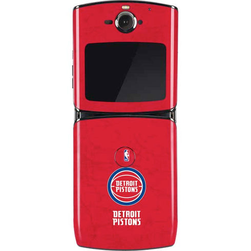 NBA Detroit Pistons Distressed Motorola RAZR Skin