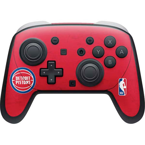 NBA Detroit Pistons Distressed Nintendo Switch 2 (2025) Pro Controller Skin